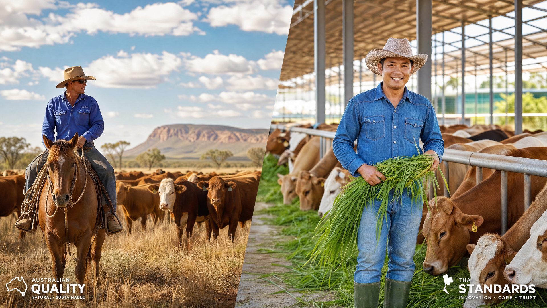 Australia and Thailand farming