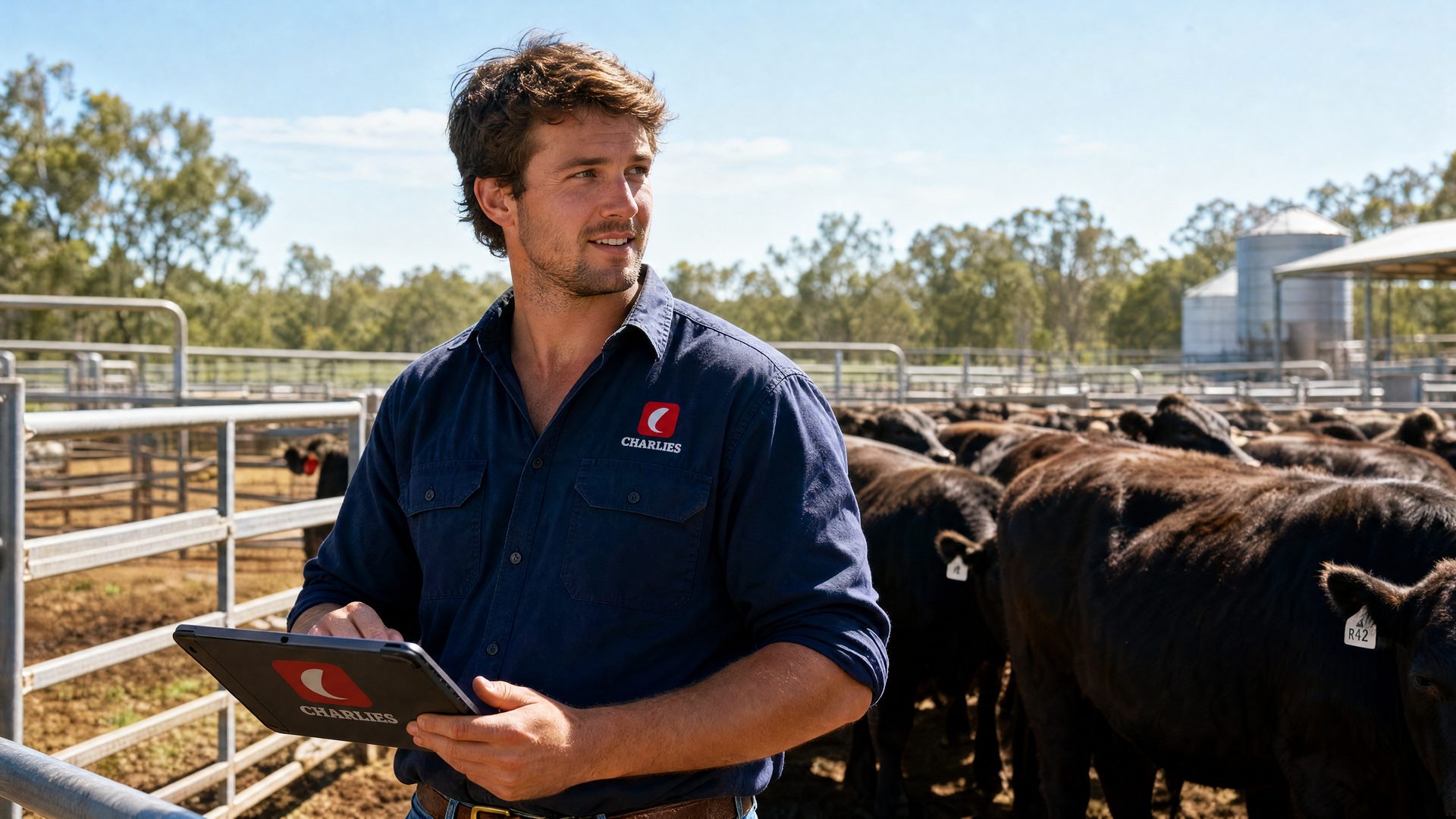 Charlies team on farm
